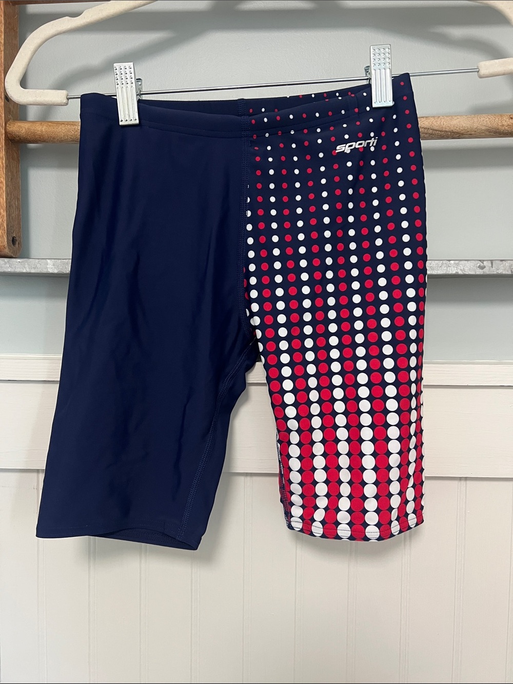Men’s Sporti jammer size 28 USA Jammer red white blue